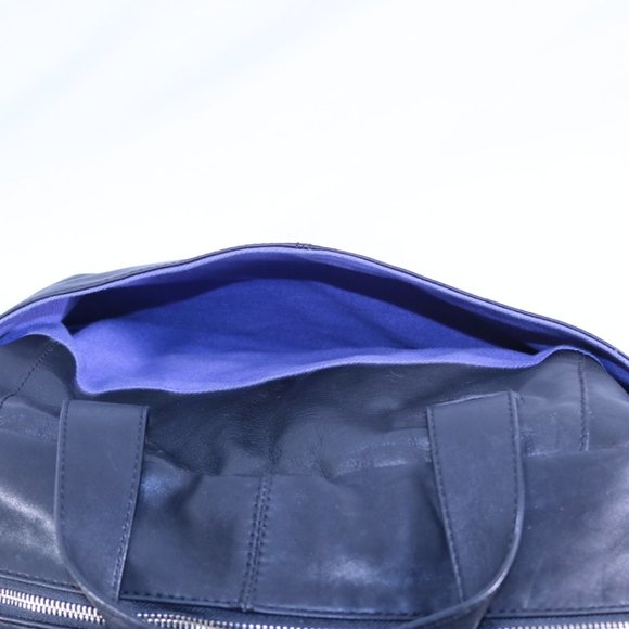 Cole Haan Black Leather Full-Size Duffel Bag - Picture 4 of 6